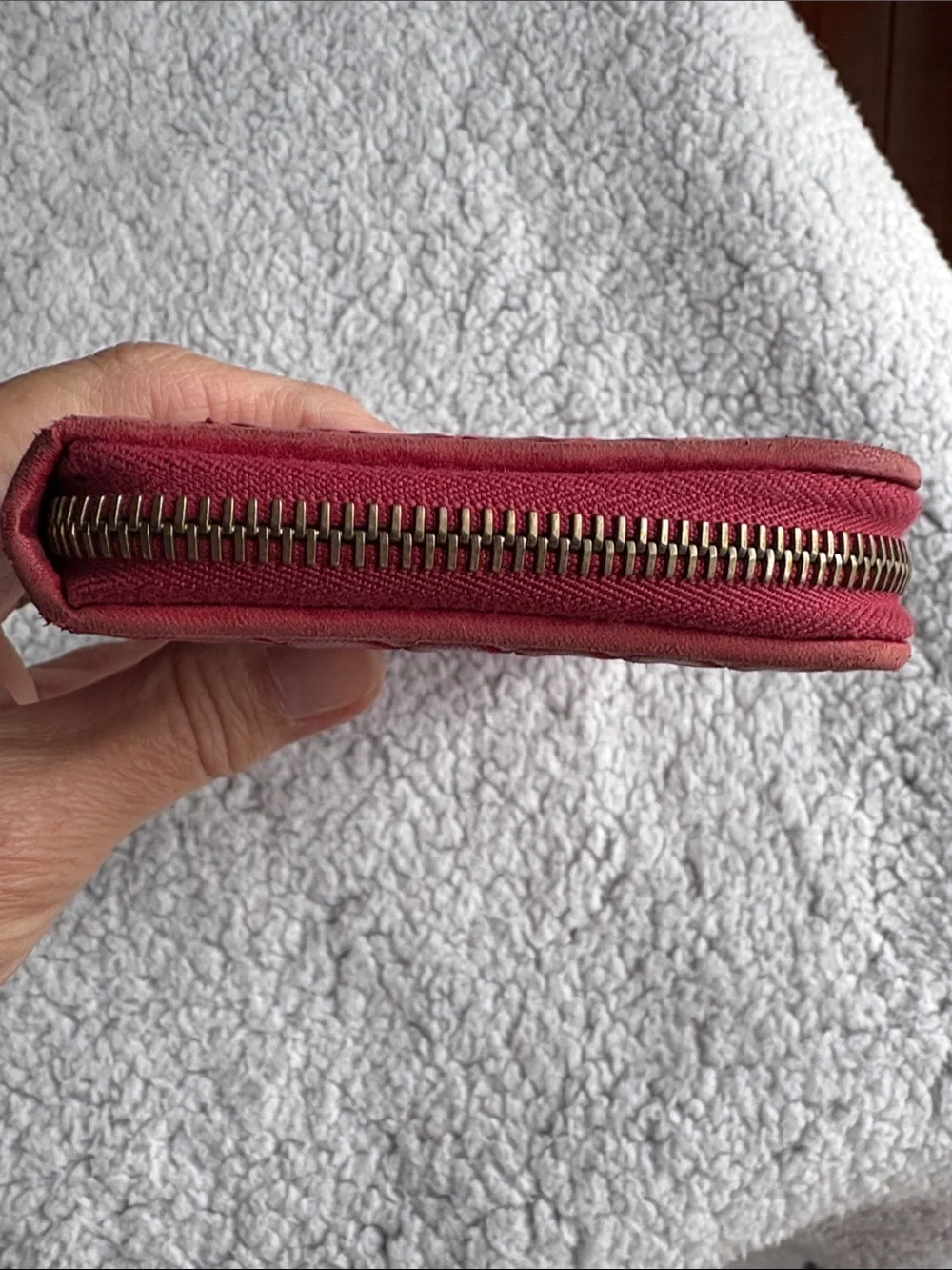 Bottega Veneta Red NAPPA (lambskin) leather INTRECCIATO Zip-Around Long Wallet - Picture 8 of 10